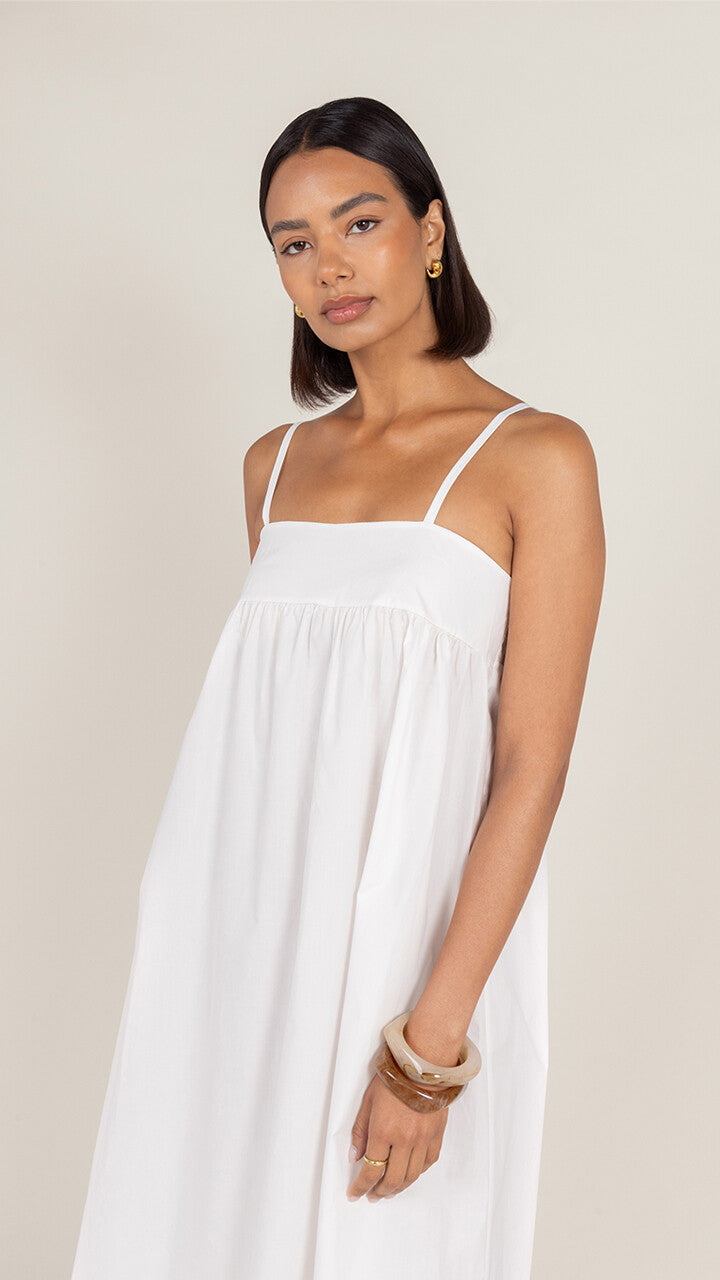 Tara Cotton Dress - White