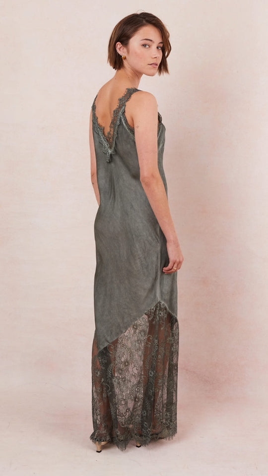 Solange Slip Dress- Khaki