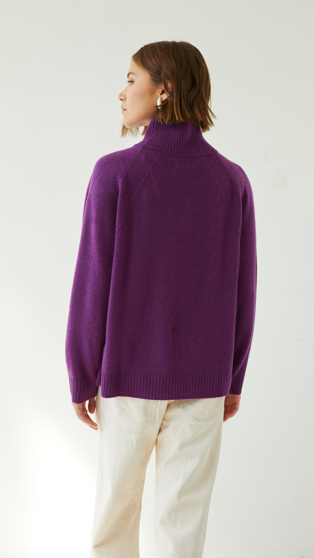 Cian Cashmere Sweater - Violet