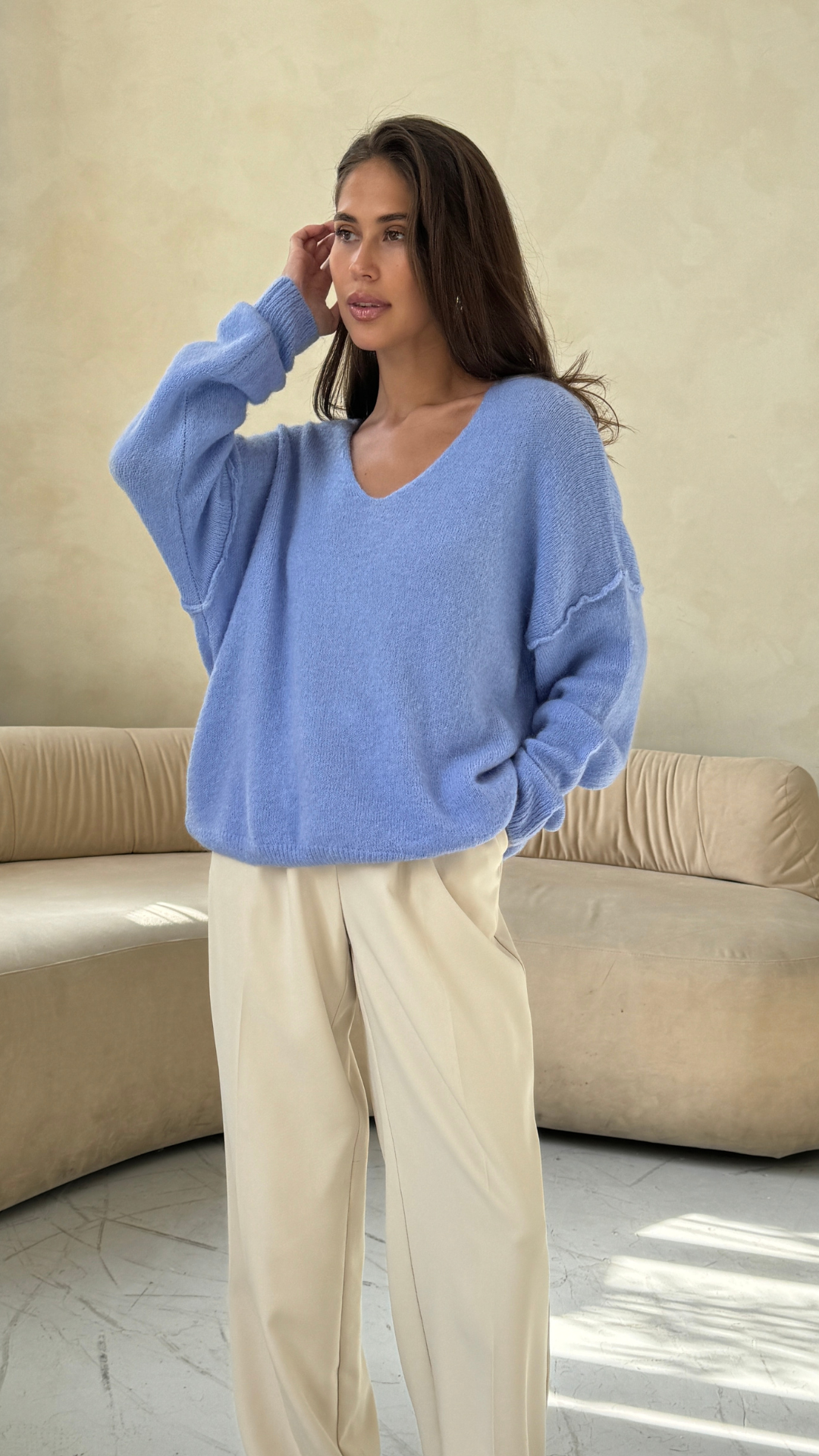 Hailey Sweater - Sky Blue