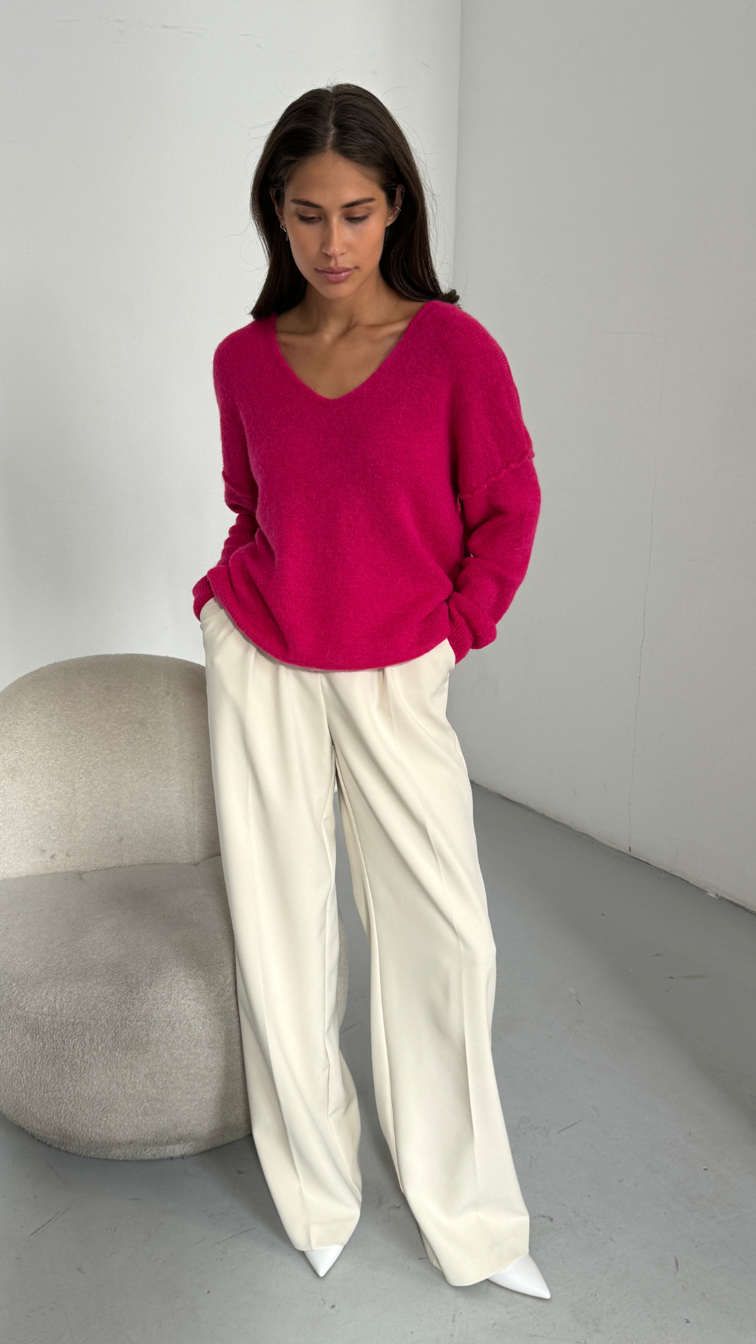 Hailey Sweater - Fuchsia