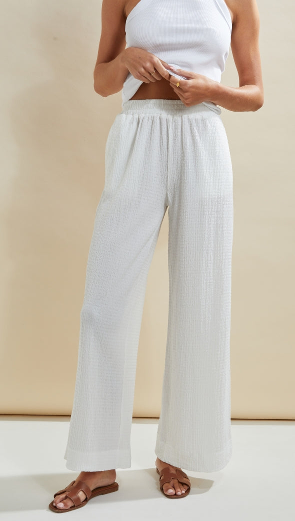 Tamara Wide Leg Trousers - White