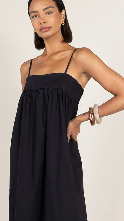 Tara Cotton  Dress - Black