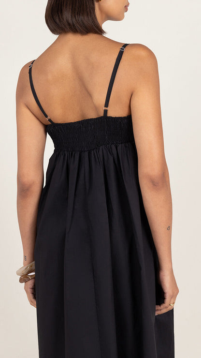 Tara Cotton  Dress - Black