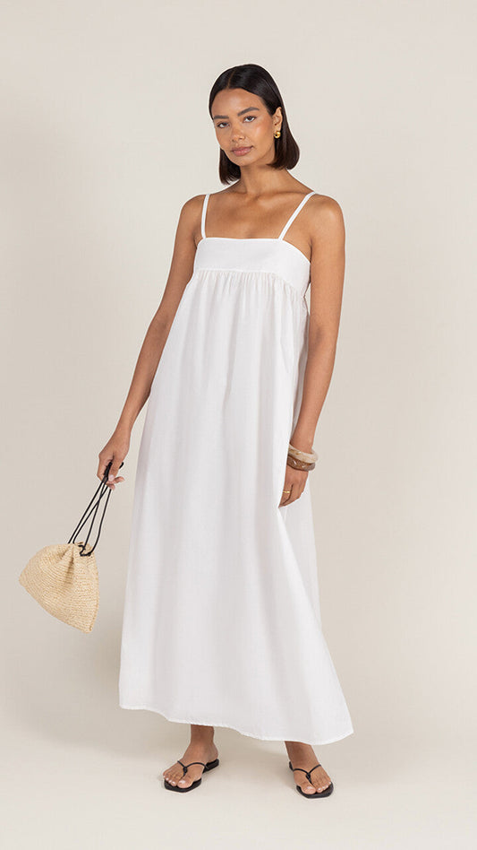 Tara Cotton  Dress - White