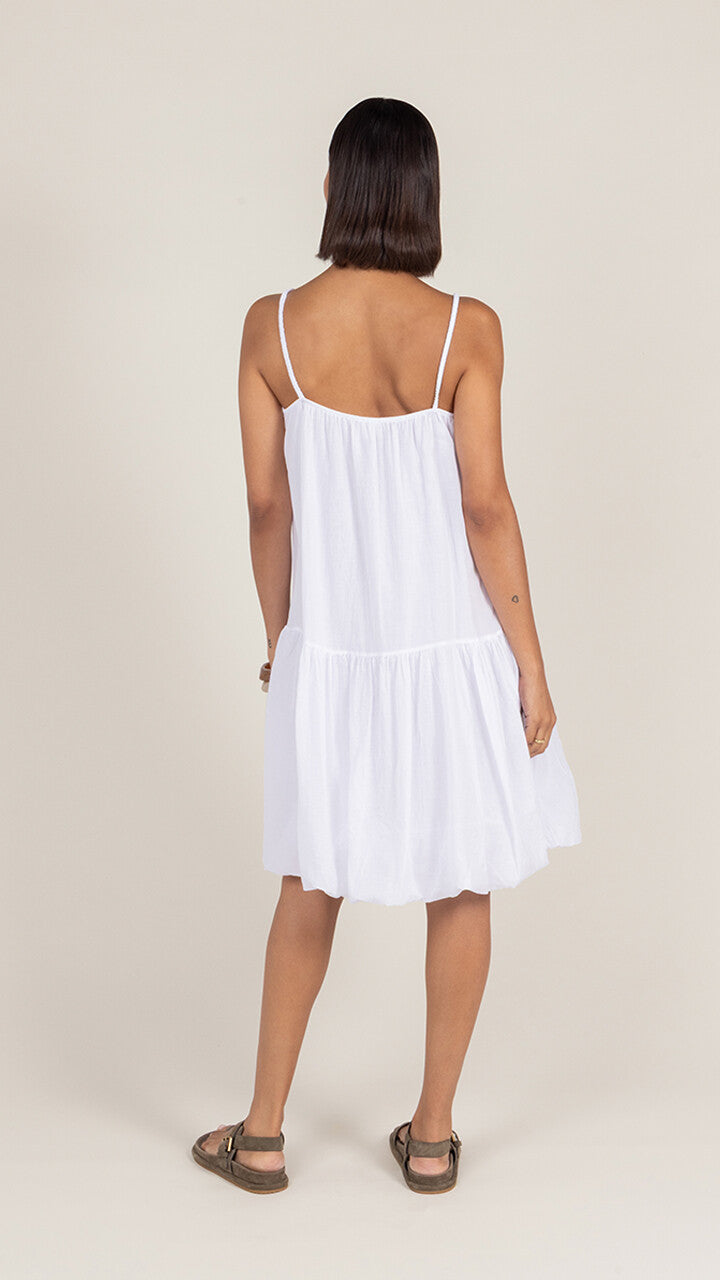 Liora Cotton Short Dress - White