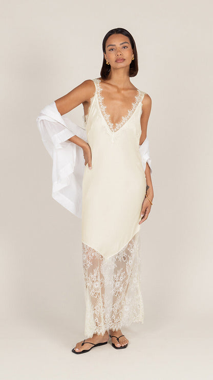 Solange Slip Dress - Butter Yellow