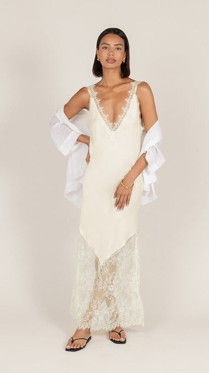 Solange Slip Dress - Butter Yellow