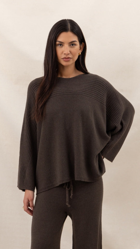 Cora Sweater - Dark Espresso