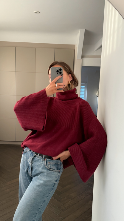 Amelie Sweater - Dark Cherry