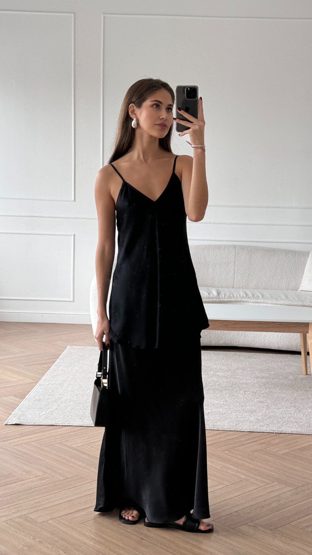 Sasha Satin Set - Black