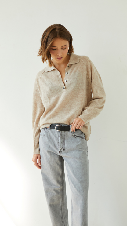 Caprice Cashmere Sweater - Oat