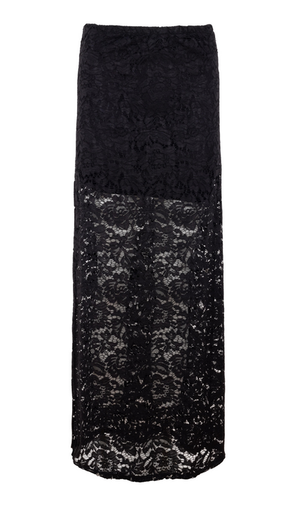 Alba Lace Skirt - Black