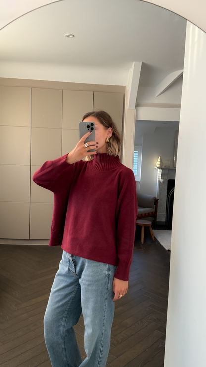 Alma Sweater - Dark Cherry