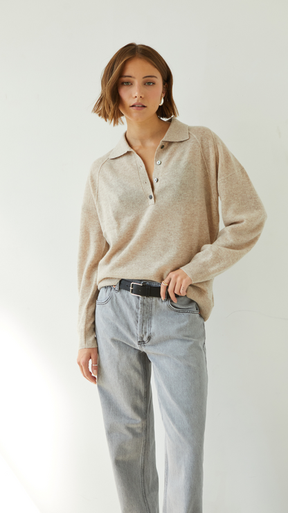 Caprice Cashmere Sweater - Oat