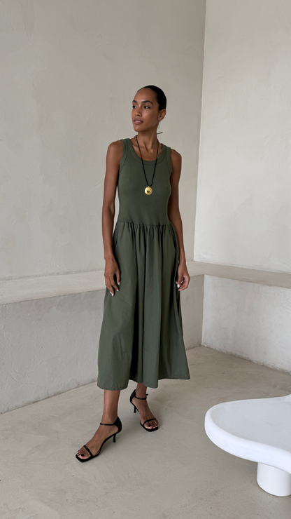 Marnie Dress - Khaki