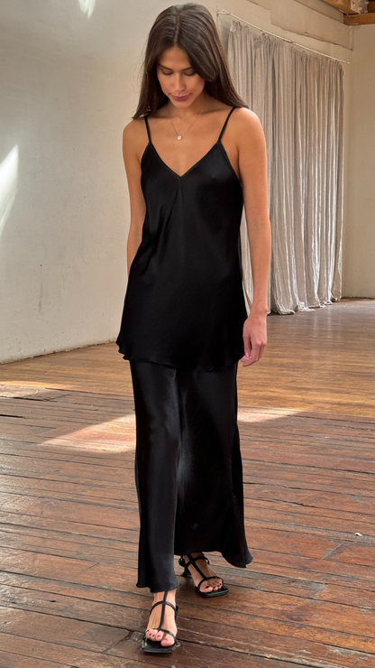 Sasha Satin Set - Black