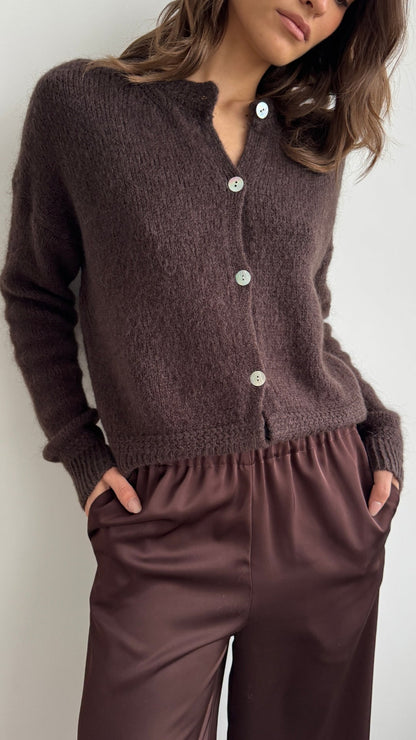 Reyna Cardigan - Dark Espresso