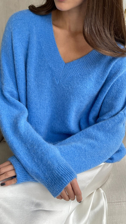 April Alpaca Sweater - Sky