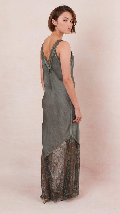 Solange Slip Dress- Khaki