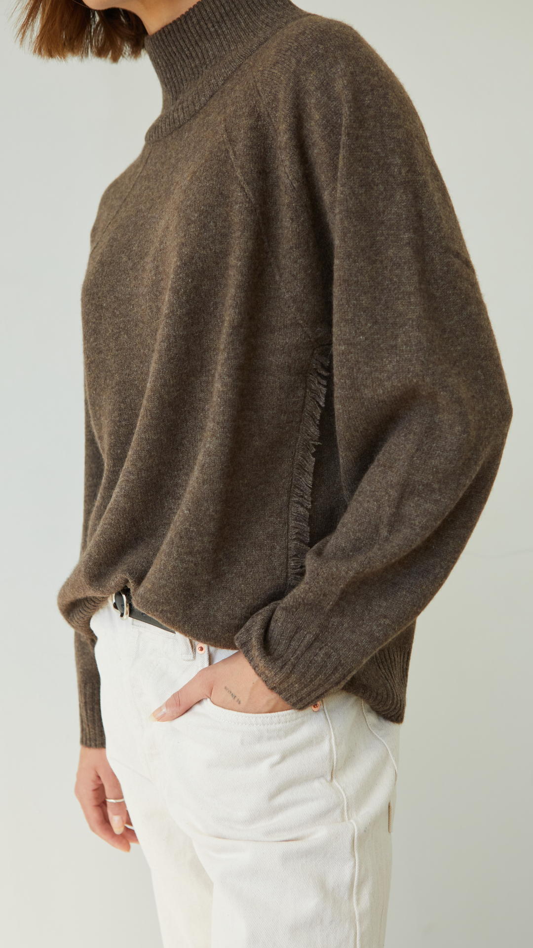 Cian Cashmere Sweater - Bark