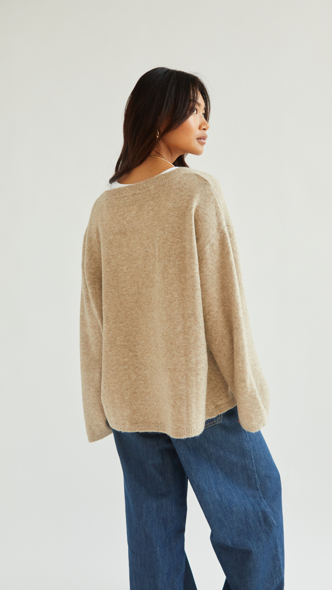Erin Reversible Sweater - Sand