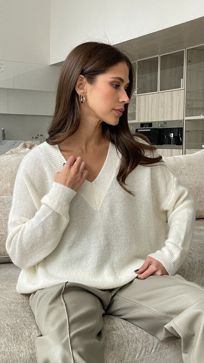 April Alpaca Sweater - Ivory