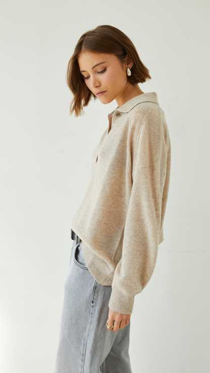 Caprice Cashmere Sweater - Oat