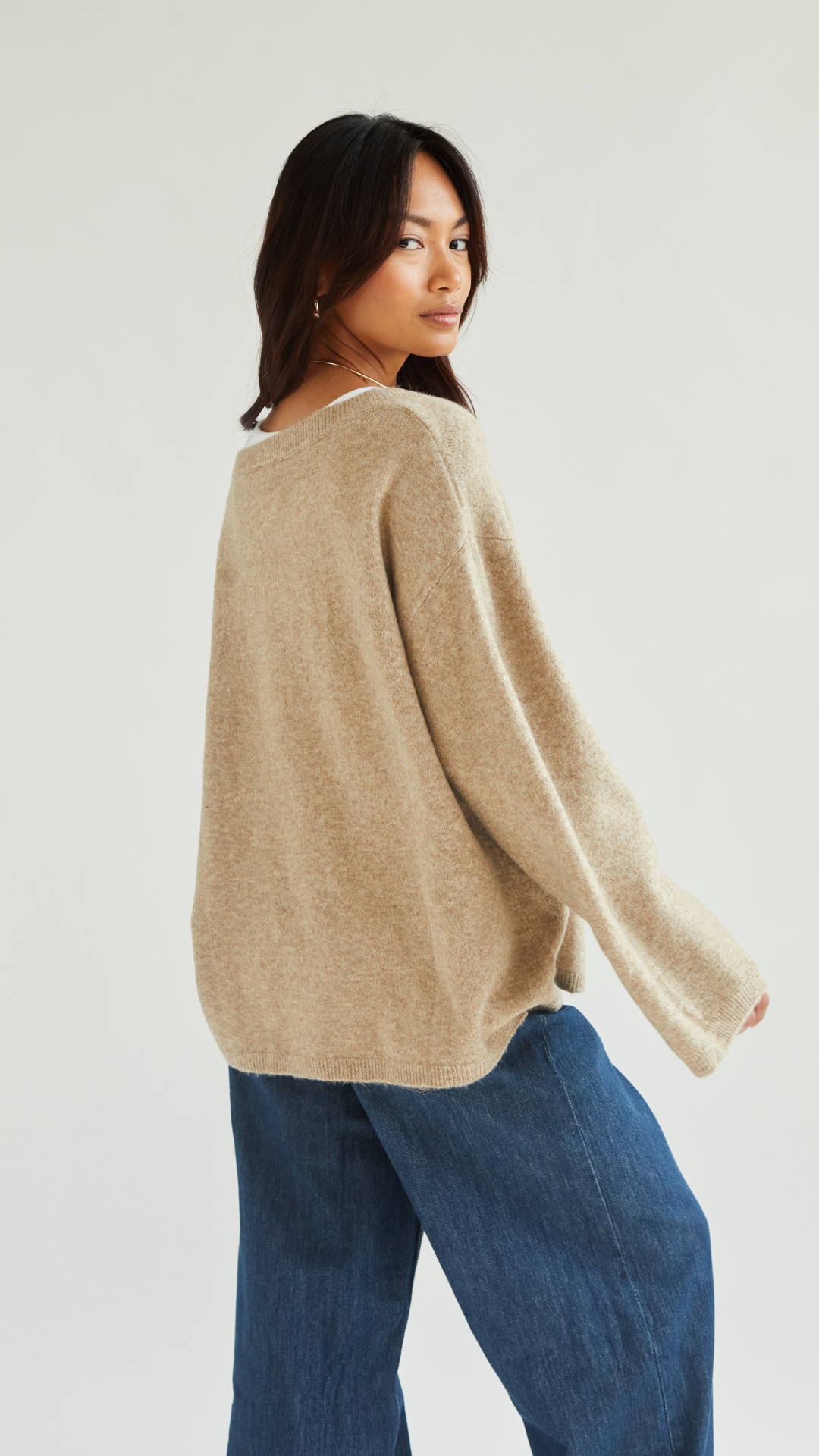 Erin Reversible Sweater - Sand