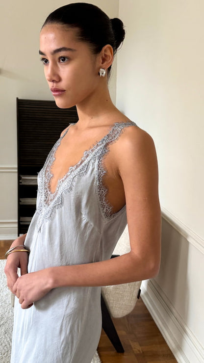 Solange Slip Dress - Pearl