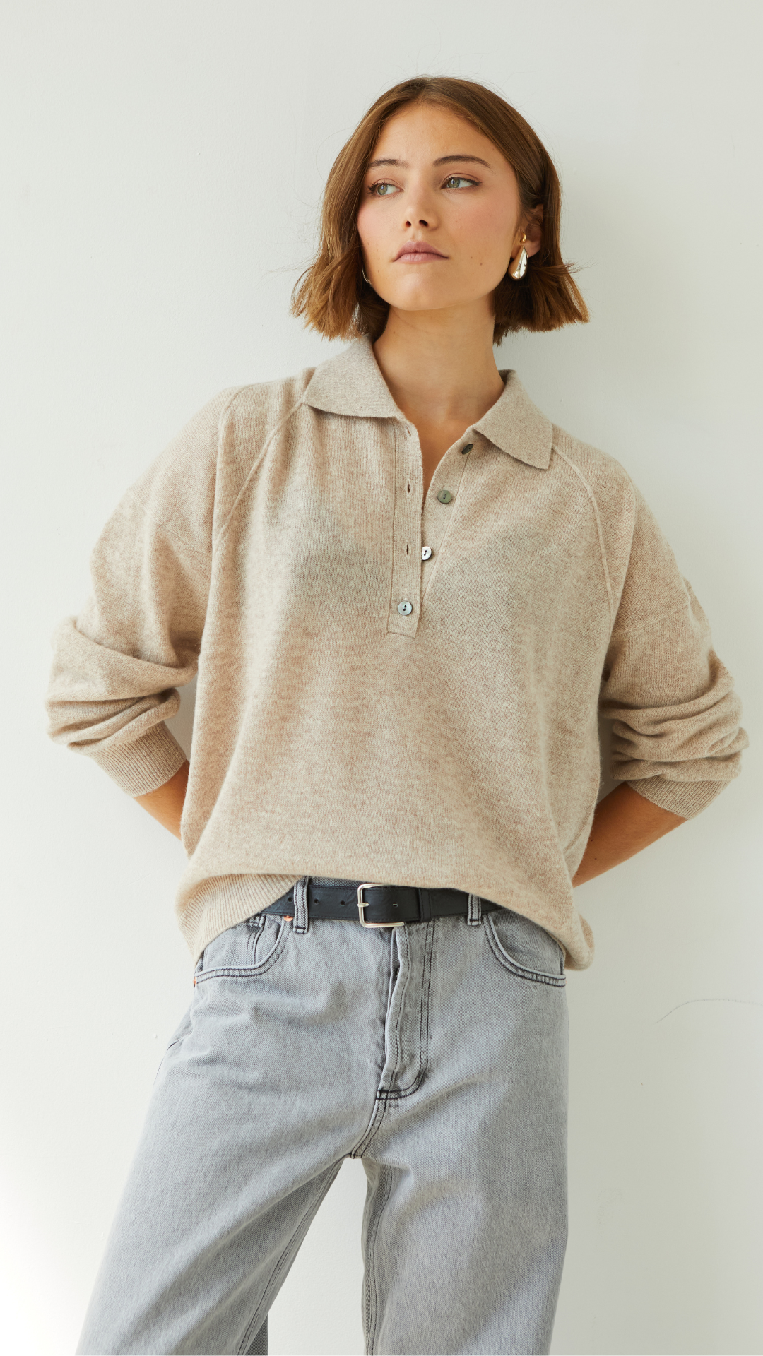 Caprice Cashmere Sweater - Oat