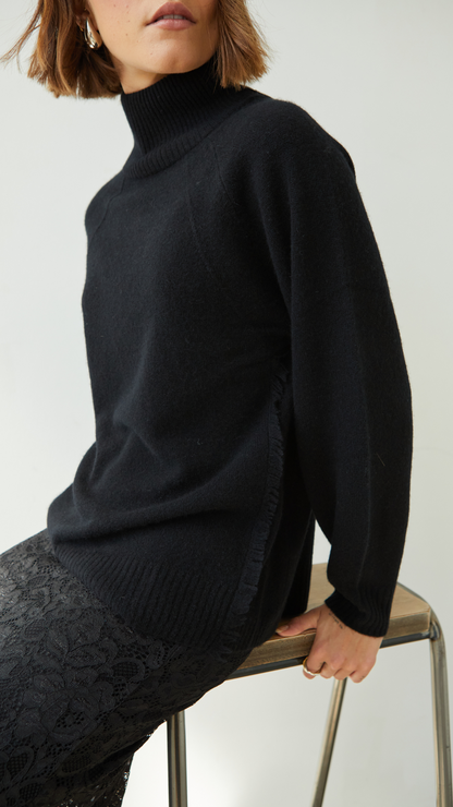 Cian Cashmere Sweater - Black