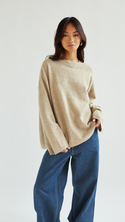 Erin Reversible Sweater - Sand