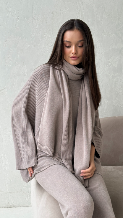 Cora Wrap Scarf - Smoke