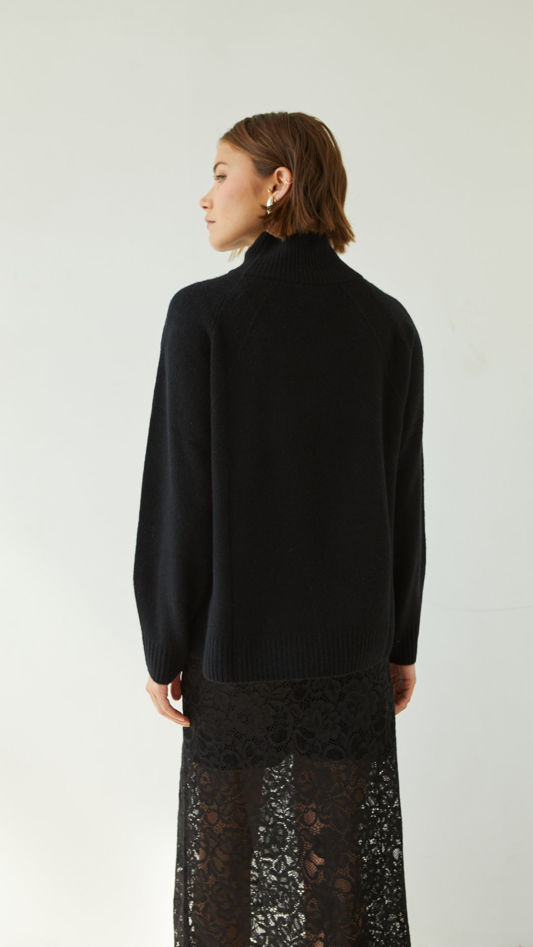 Cian Cashmere Sweater - Black