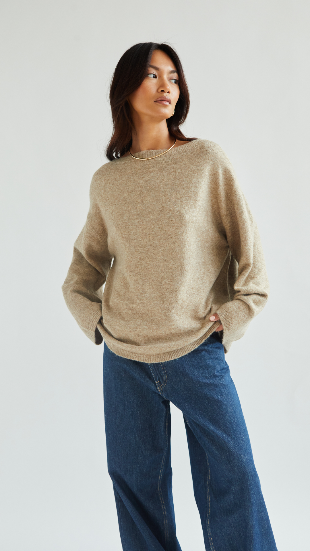 Erin Reversible Sweater - Sand