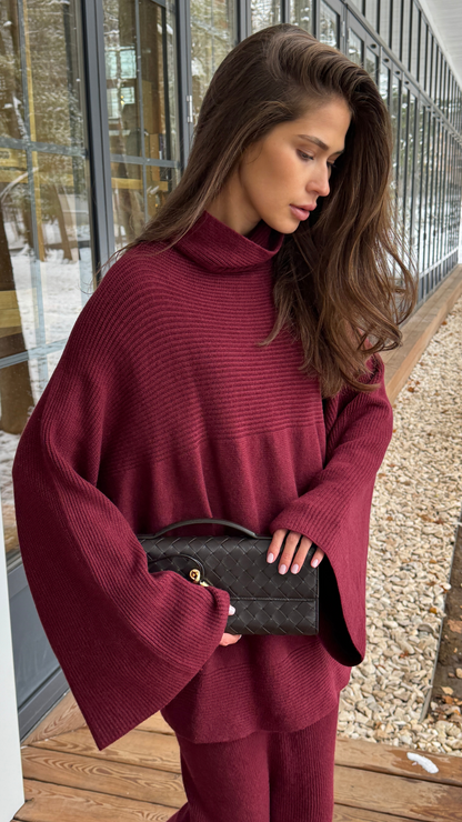 Amelie Sweater - Dark Cherry