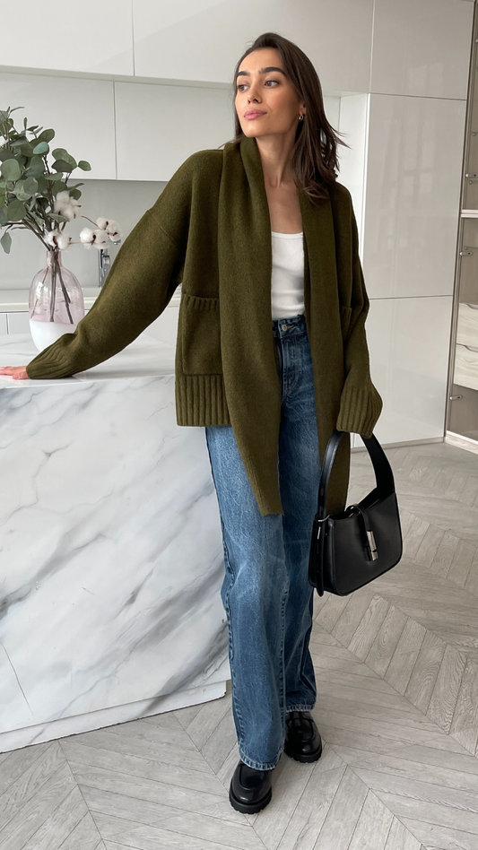 Harper Cardigan - Army