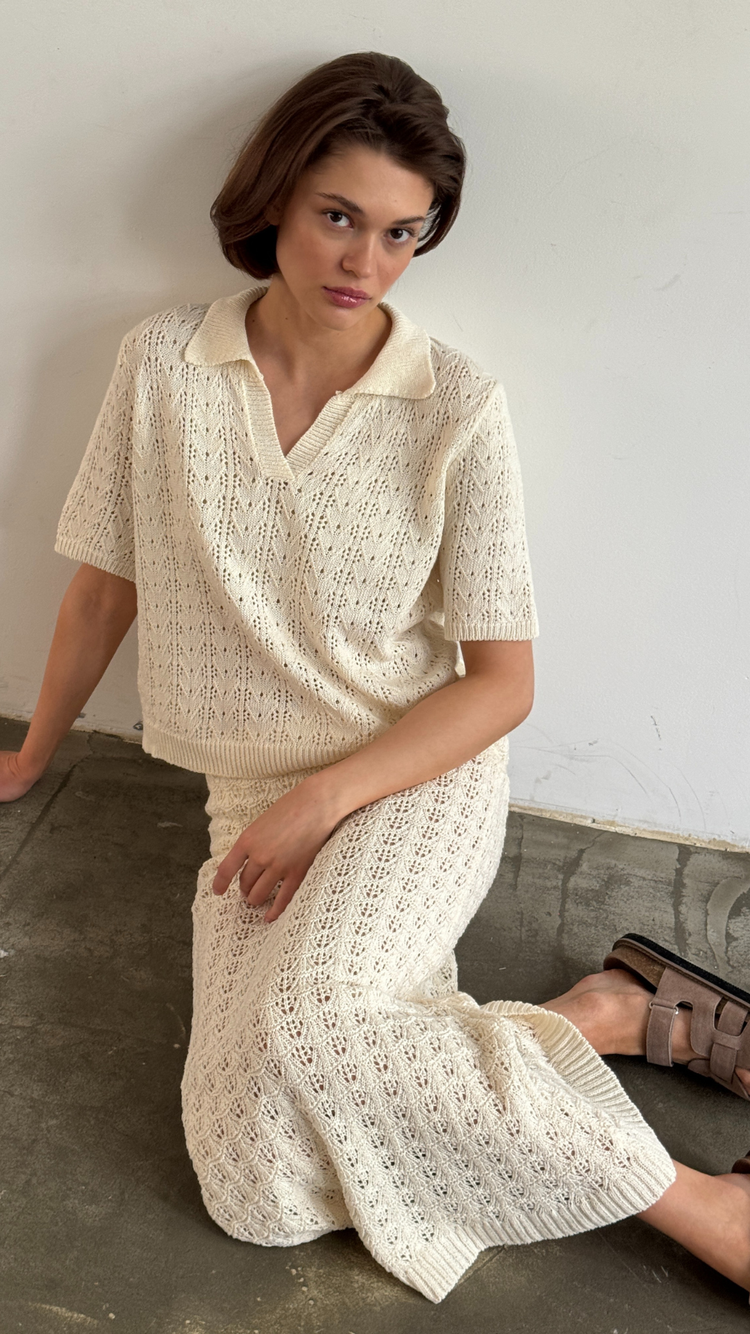 Lyla Crochet Set - Ecru