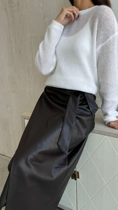 Livia Wrap Skirt - Espresso