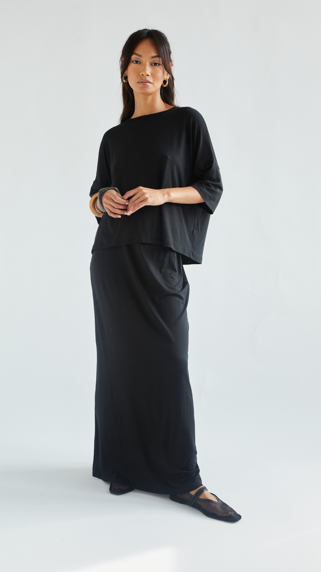 Aria Jersey Skirt - Black