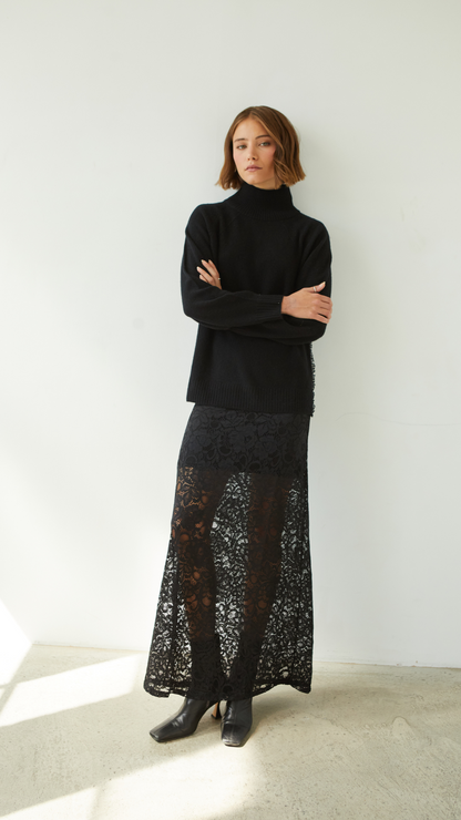 Cian Cashmere Sweater - Black