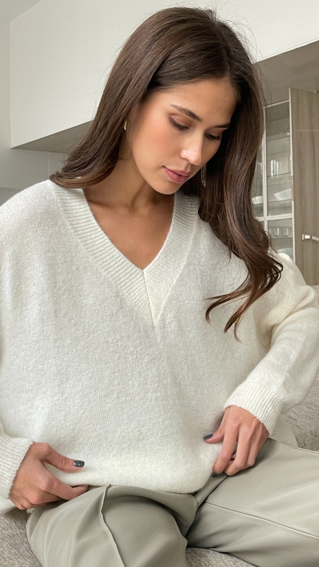 April Alpaca Sweater - Ivory