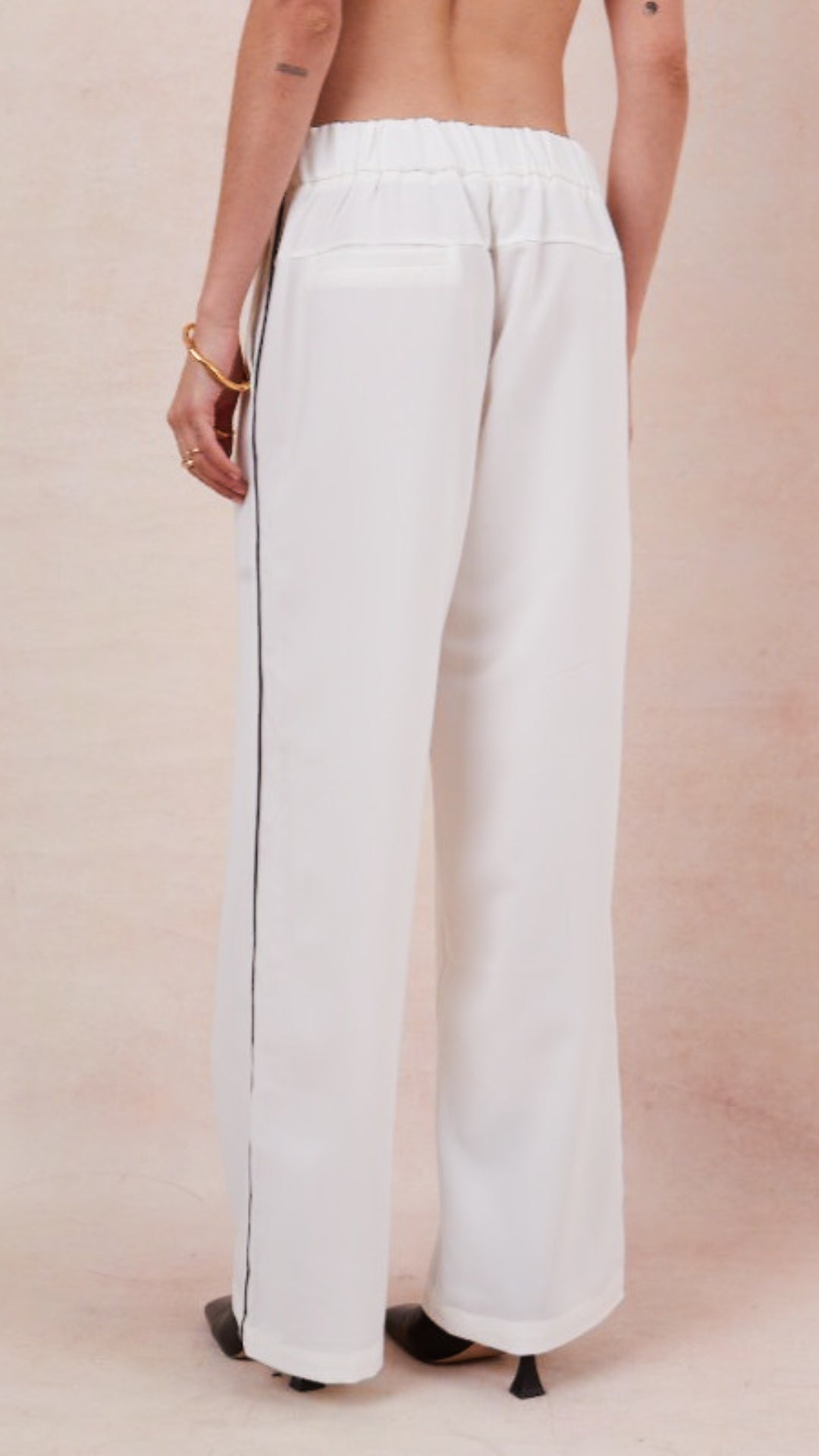 Kim Crepe Trousers - White