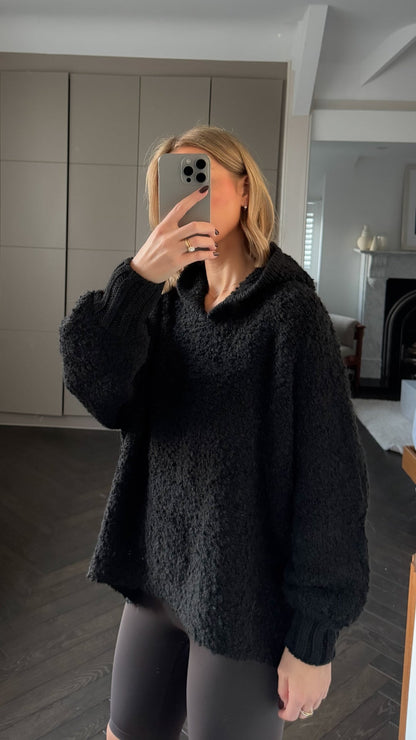 Giorgia Alpaca Sweater - Black