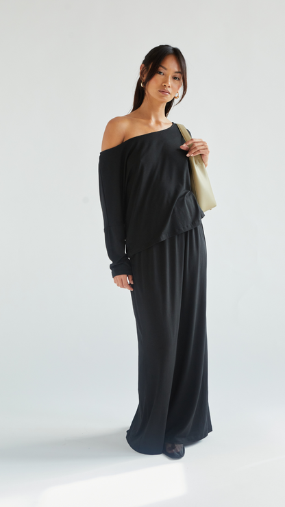 Aria Jersey Skirt - Black