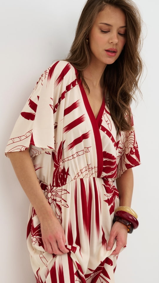 Molly Printed Jumpsuit -  Palm Print