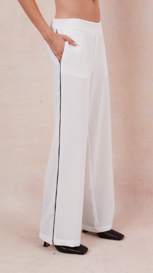 Kim Crepe Trousers - White