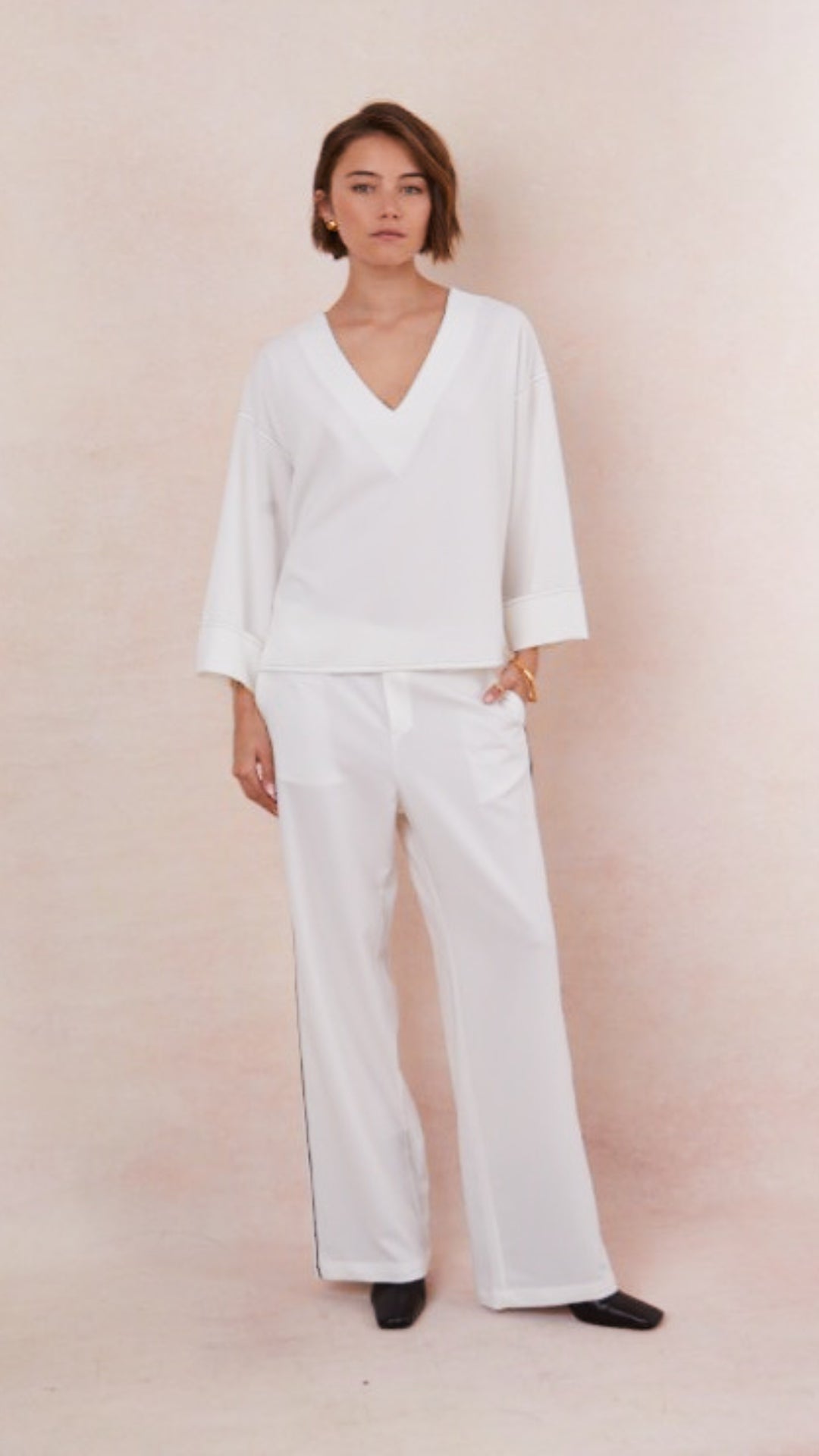 Kim Crepe Trousers - White