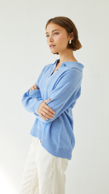 Caprice Cashmere Sweater - Sky Blue